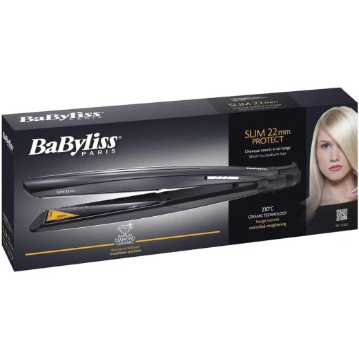 BaByliss Protect Slim 22mm Hair Straightener - Black, 230°C for Smooth Styles - Babyliss - Image 3