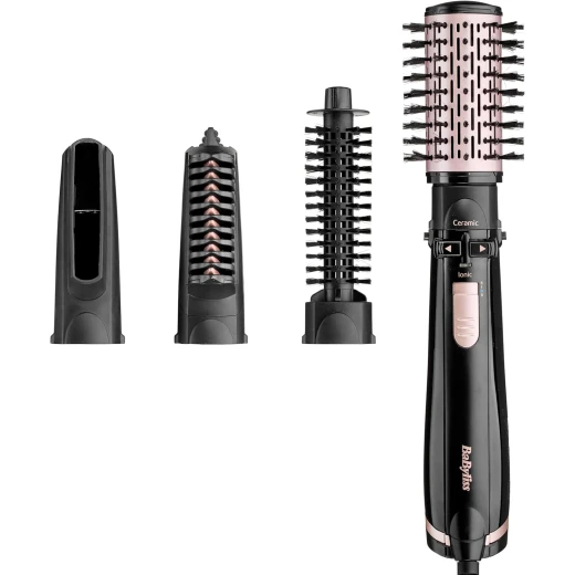 BaByliss Brush & Style Rotating Hot Air Brush Set 1000W Black 5-Piece for Styling BaByliss Brush & Style Rotating Hot Air Brush Set 1000W Black 5-Piece for Styling