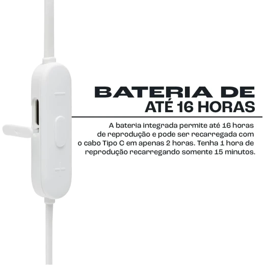 سماعات أذن لاسلكية JBL Tune 125BT - أبيض - بلوتوث 5.0، بطارية 16 ساعة - جي بي ال - Image 2