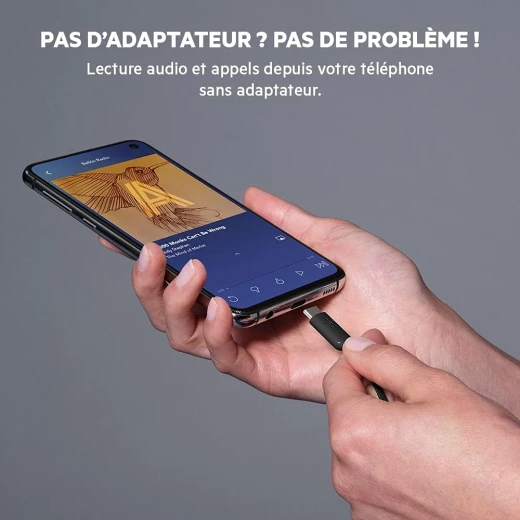 سماعات بيلكين ساوندفورم السلكية مع موصل USB-C، سماعات أذن سلكية مع ميكروفون - سماعات أذن سلكية لأجهزة iPhone 16/15 وiPad Mini وGalaxy S24 وAndroid والمزيد (سماعات رأس USB-C) - أسود - بيلكين - Image 7