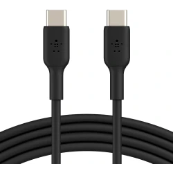 Belkin USB-C to USB-C Fast Charging Cable (6.6ft) - Black - iPhone 16, Galaxy S25, iPad Pro & More