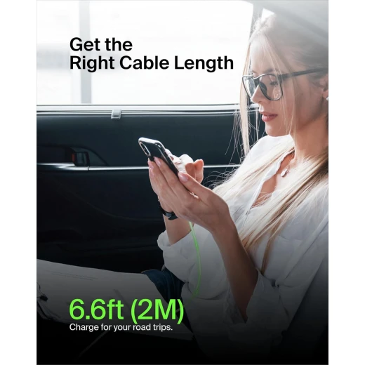 Belkin 6.6ft USB-C to USB-C Fast Charging Cable - White - Compatible with iPhone 16, Galaxy S25, iPad Pro - Belkin - Image 3