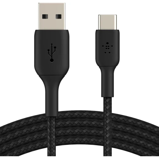 Belkin USB-C to USB-A Cable 3.3ft Black - Fast Charging for iPhone 16/15, Galaxy S25, iPad Pro, AirPods Pro, & More Belkin USB-C to USB-A Cable 3.3ft Black - Fast Charging for iPhone 16/15, Galaxy S25, iPad Pro, AirPods Pro, & More