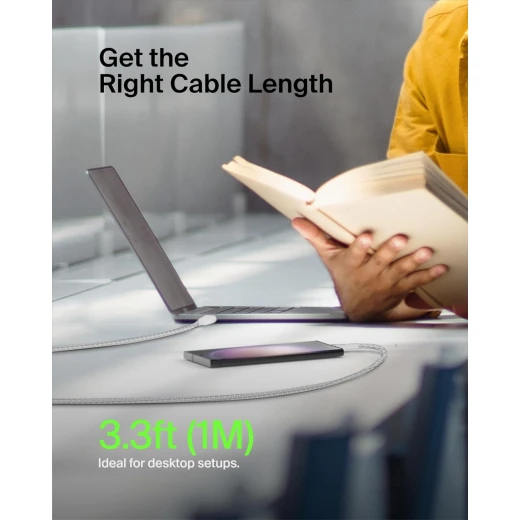 Belkin USB-A to USB-C Cable 3.3ft White - Fast Charging for iPhone 16, Galaxy S25, iPad Pro & More - Belkin - Image 5