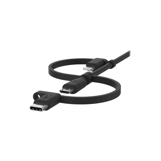 كابل بلكين بوست تشارج العالمي، كابل USB-A مع موصلات USB-C وMicro-USB ولايتنينغ، بطول 1 متر - بيلكين - Image 2