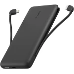 شاحن بيلكين محمول 10000 مللي أمبير في الساعة مع كابلات Lightning و USB-C - أسود - بيلكين