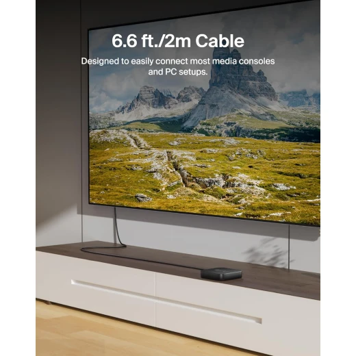 كابل بيلكين فائق الدقة HDMI 2.1 بطول 6.6 قدم/2 متر - سرعة عالية 4K/8K لجهاز PS5 و Xbox Series X و Dolby Vision - بيلكين - Image 5