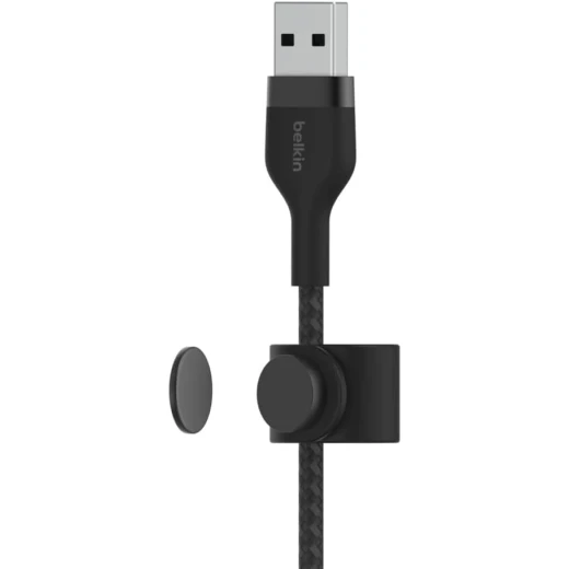 كابل بلكين بوست تشارج برو فليكس مضفّر من السيليكون – USB-A إلى لايتنينغ، بطول 1 متر، أسود - بيلكين - Image 4