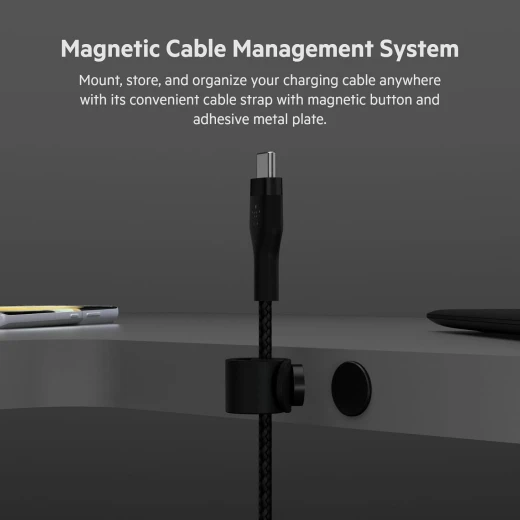 Belkin BoostCharge PRO Flex USB-C to USB-C Braided Silicone Cable, 2M, Black - Belkin - Image 5