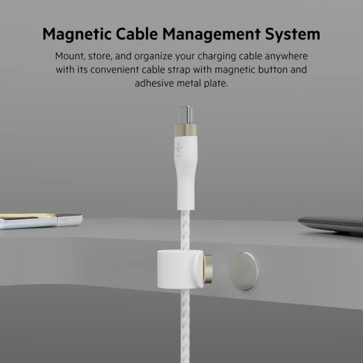 Belkin BoostCharge PRO Flex USB-C to USB-C Braided Silicone Cable, 2M, White - Belkin - Image 4