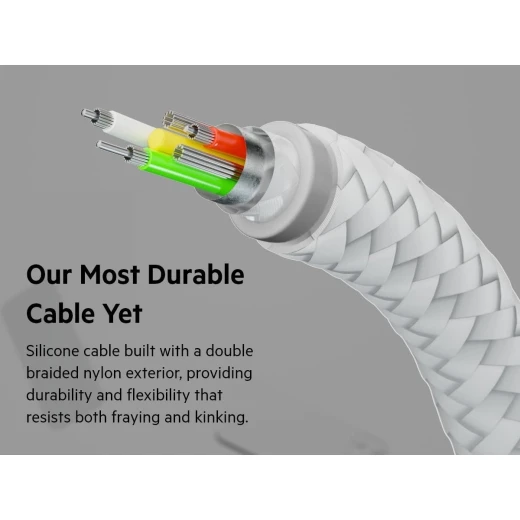Belkin BoostCharge PRO Flex USB-C to USB-C Braided Silicone Cable, 2M, White - Belkin - Image 6