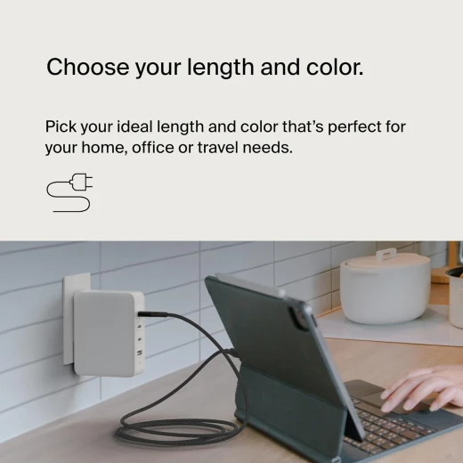 Belkin 240W USB-C to USB-C Cable 3.3ft Black - Fast Charging for iPhone, Samsung, MacBook & More - Belkin - Image 4
