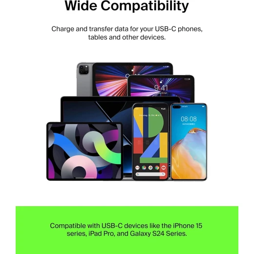 بيلكن كابل شحن USB-A إلى USB-C عبوة من قطعتين 3.3 قدم أبيض - شحن سريع لأجهزة iPhone 16/15 و Galaxy S25 و Pixel 9 والمزيد - بيلكين - Image 3