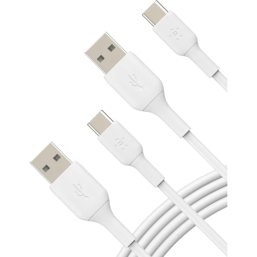 بيلكن كابل شحن USB-A إلى USB-C عبوة من قطعتين 3.3 قدم أبيض - شحن سريع لأجهزة iPhone 16/15 و Galaxy S25 و Pixel 9 والمزيد بيلكن كابل شحن USB-A إلى USB-C عبوة من قطعتين 3.3 قدم أبيض - شحن سريع لأجهزة iPhone 16/15 و Galaxy S25 و Pixel 9 والمزيد