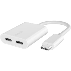 Belkin CONNECT USB-C Audio + USB-C Charge Adapter, Supports fast charging up to 60W