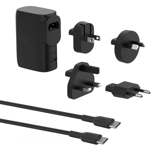 Belkin 25W Hybrid Wall Charger & 5K Travel Adapter Kit - Fast Charging for Phones & Tablets Belkin 25W Hybrid Wall Charger & 5K Travel Adapter Kit - Fast Charging for Phones & Tablets