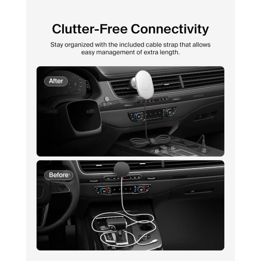 Belkin MagSafe Wireless Car Charger 15W - Secure Magnetic Vent Mount for iPhone 17/16/15/14/13 & Pixel 10 - White - Belkin - Image 6