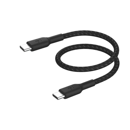 كابل بلكين بوست تشارج مضفّر من نوع USB-C إلى USB-C، بطول 0.15 متر، أسود - بيلكين - Image 4