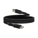 كابل بلكين بوست تشارج مضفّر من نوع USB-C إلى USB-C، بطول 0.15 متر، أسود - بيلكين
