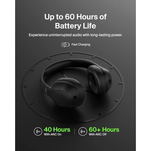 Belkin Soundform Isolate Noise Cancelling Headphones - Over-Ear Comfort, Long Battery Life - Belkin - Image 4