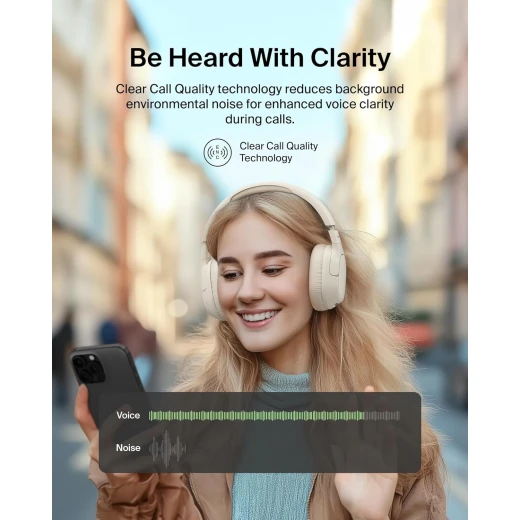 Belkin Soundform Isolate Noise Cancelling Headphones - Over-Ear Comfort & Clear Audio White - Belkin - Image 5