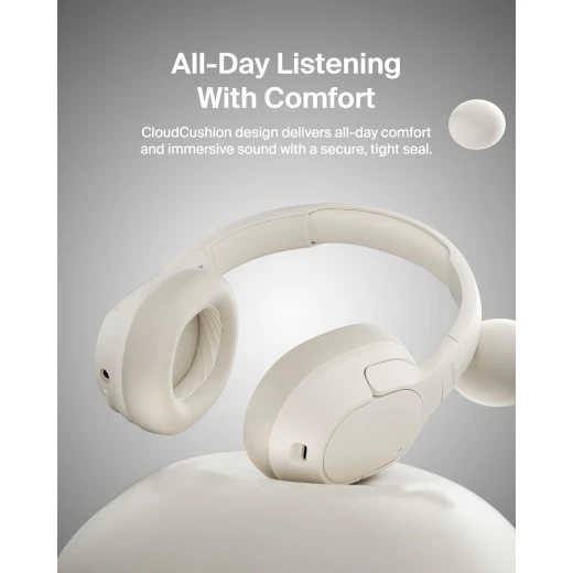 Belkin Soundform Isolate Noise Cancelling Headphones - Over-Ear Comfort & Clear Audio White - Belkin - Image 7