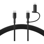 Belkin 2-in-1 Fast Charging Cable: USB-C & Lightning Connector, Braided Black - Belkin