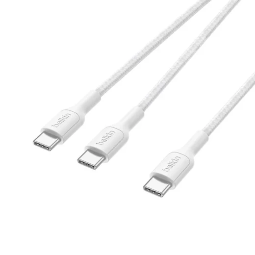 Belkin BoostCharge Pro Braided USB C to Dual USB C Cable 140W Black - Image 2