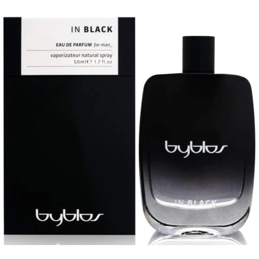 Byblos In Black Eau De Parfum Spray 50ml, Citrus and Woody Fragrance for Men