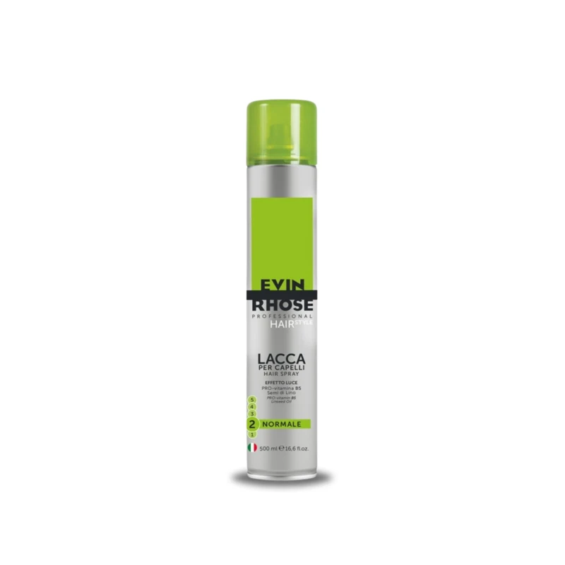 Evin Rhose Hair Spray Normal Hold 500ml, Long-Lasting Styling, Natural Finish - Evin Rhose