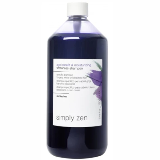 شامبو Simply Zen Age Benefit Moisturizing Whiteness سعة 1000 مل للشعر الرمادي والأبيض والمُبيض
