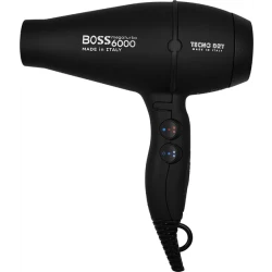 مجفف شعر Tecno Dry Boss 6000 احترافي 2500 واط أسود بتقنية الأيونات