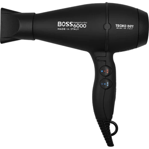 مجفف شعر Tecno Dry Boss 6000 احترافي 2500 واط أسود بتقنية الأيونات - Image 2