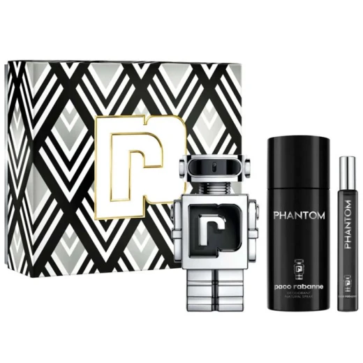 Paco Rabanne Phantom Men's Gift Set: EDT, Deo Spray & EDT Paco Rabanne Phantom Men's Gift Set: EDT, Deo Spray & EDT