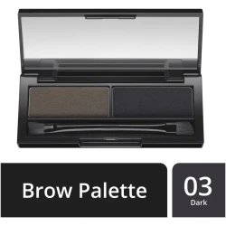 Max Factor Real Brow Duo Kit 003 Dark Eyebrow Makeup Define and Sculpt Brows for Dark Hair