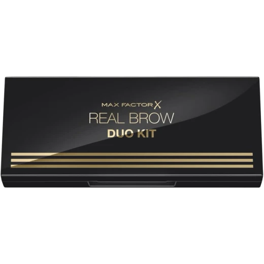 Max Factor Real Brow Duo Kit 003 Dark Eyebrow Makeup Define and Sculpt Brows for Dark Hair - Max Factor - Image 3