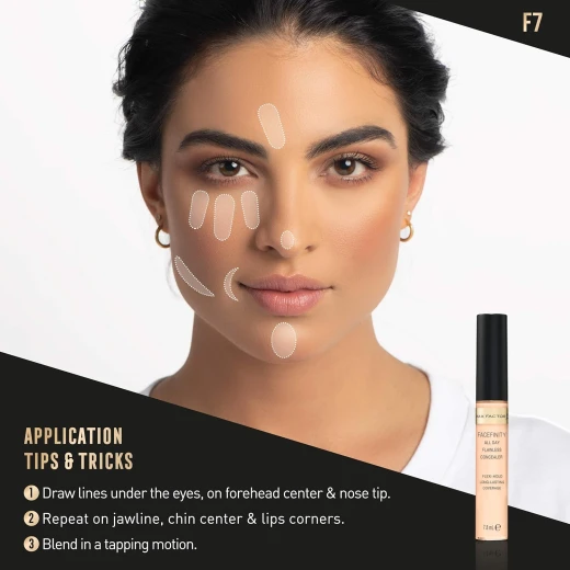 Max Factor Pro Concealer Brush F7 for Flawless Blending Professional Makeup Application Tool - Max Factor - Image 6