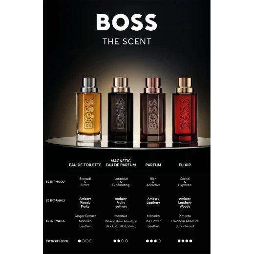 هوجو بوس ذا سينت أو دو تواليت للرجال بحجم 100 مل، رذاذ عطري رجالي، عطر عنبري خشبي مثير، يدوم طويلاً، هدية مثالية للرجال - هوجو بوس - Image 4