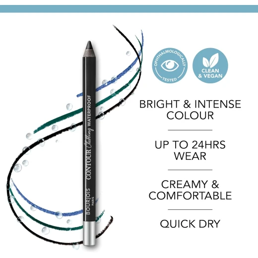 Bourjois Contour Clubbing Waterproof Eyeliner Black Party 24 Hour Wear Long Lasting Eye Makeup - Bourjois - Image 7