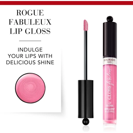 Bourjois Rose Symphonic Lip Gloss High Shine Hydrating Argan Oil 3.5ml Radiant Lips Makeup - Bourjois - Image 4