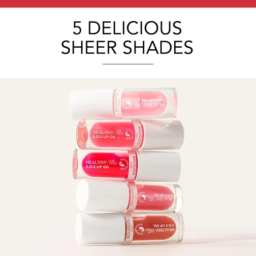 Bourjois Healthy Mix Clean Lip Oil 01 Douceur de Rose Hydrating Shine Treatment 4.5ml Plumping & Smoothing - Bourjois - Image 4