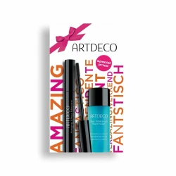 مجموعة ماسكارا Artdeco Amazing Effect ومزيل مكياج العيون مظهر درامي أسود مجموعة مكياج عيون كاملة