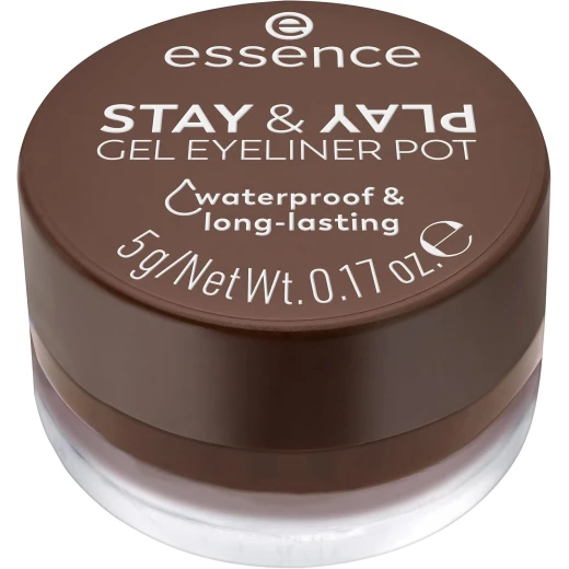 essence Stay & Play Gel Eyeliner Waterproof Long Lasting Brown Eye Makeup Vegan Cruelty Free - Essence - Image 3