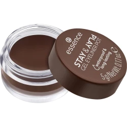 essence Stay & Play Gel Eyeliner Waterproof Long Lasting Brown Eye Makeup Vegan Cruelty Free