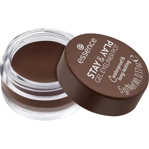 essence Stay & Play Gel Eyeliner Waterproof Long Lasting Brown Eye Makeup Vegan Cruelty Free essence Stay & Play Gel Eyeliner Waterproof Long Lasting Brown Eye Makeup Vegan Cruelty Free