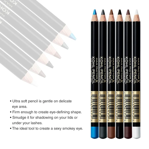 Max Factor Kohl Pencil Eyeliner Charcoal Grey Smudge Proof Eye Makeup 1.2g - Max Factor - Image 4