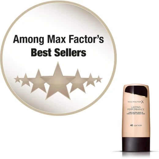 Max Factor Lasting Performance Foundation Light Ivory 40 for Fair Skin 35ml Flawless Coverage Makeup - Max Factor - Image 3