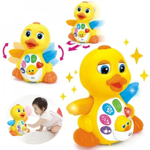 HOLA BABY TOYS 808 Dancing Duck Musical Toy for Toddlers, Yellow - Hola - Image 2