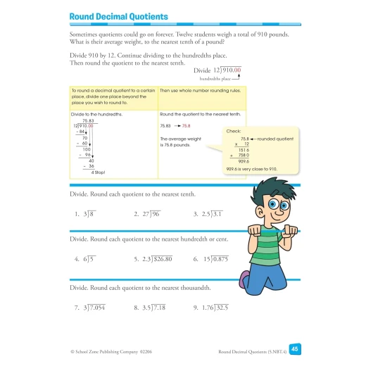 كراسة تمارين أساسيات الرياضيات للصف السادس من School Zone - الكسور، الأسس - سكول زون - Image 4