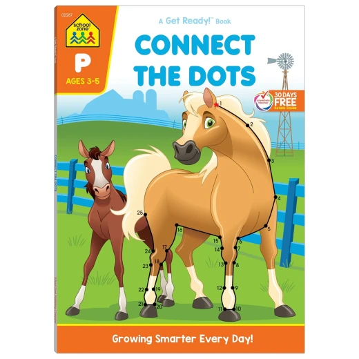 School Zone Connect the Dots Workbook for Preschool & Kindergarten - 64 Pages, Ages 3-5 School Zone Connect the Dots Workbook for Preschool & Kindergarten - 64 Pages, Ages 3-5